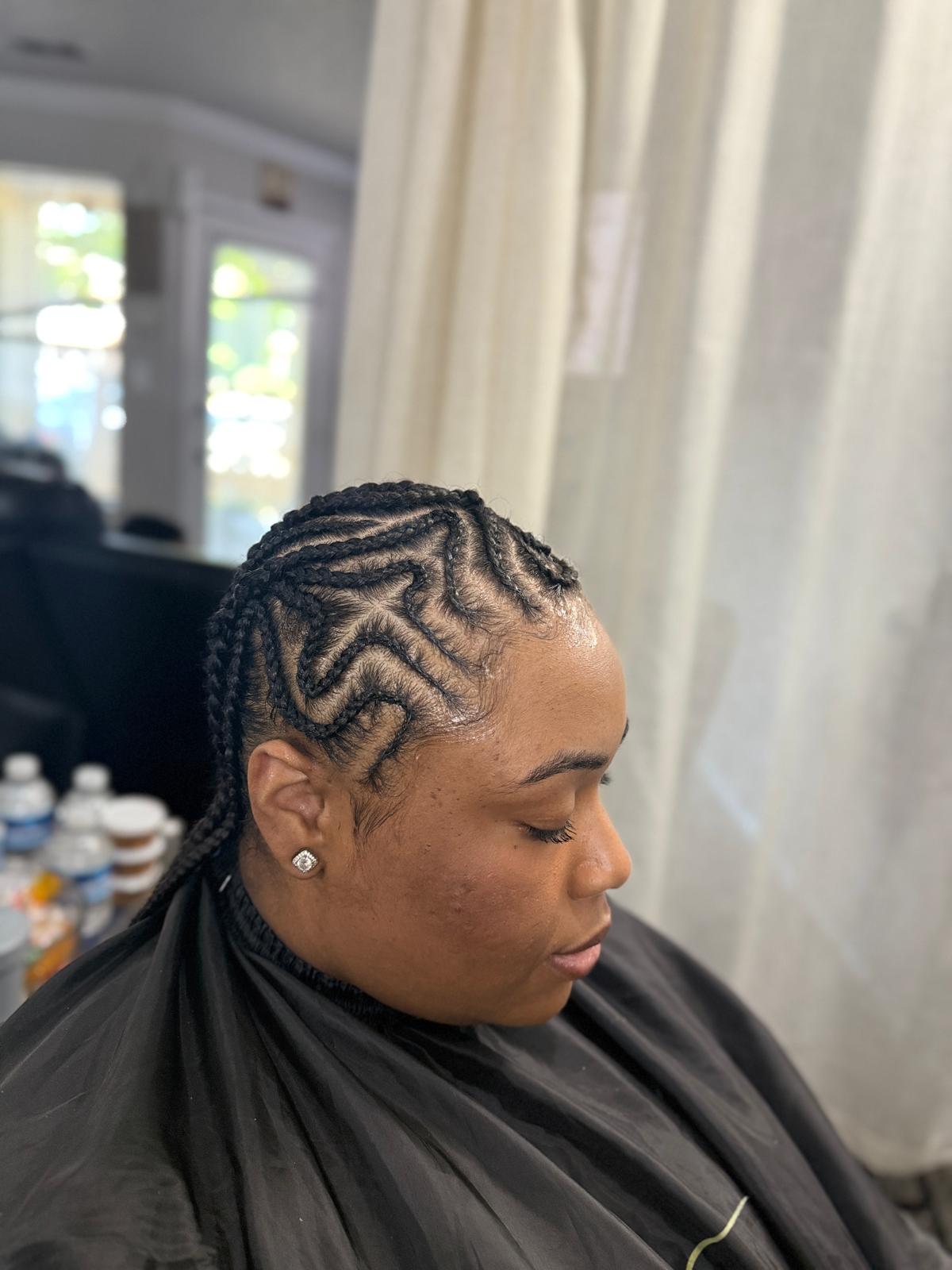 Knotless braids – back view